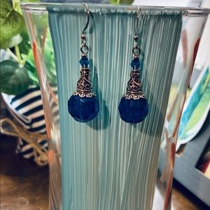 Cobalt Blue drop earrings